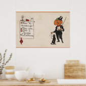 Halloween GreetingJack-O-Lantern in Tux Poster (Küche)