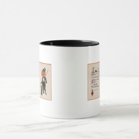 Halloween GreetingJack-O-Lantern in Tux Tasse (Zentrum)