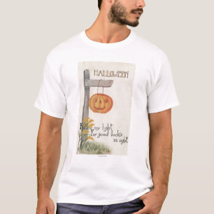 Halloween GreetingJack-O-Laterne auf Posten T-Shirt