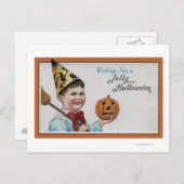 Halloween GreetingJolly Halloween Feiertagspostkarte (Vorne/Hinten)