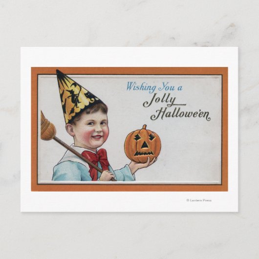Halloween GreetingJolly Halloween Feiertagspostkarte (Vorderseite)