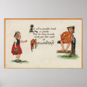 Halloween GreetingKid on Fence Poster (Vorne)