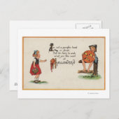 Halloween GreetingKid on Fence Postkarte (Vorne/Hinten)