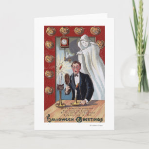 Halloween GreetingMan und Geist Karte