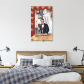 Halloween GreetingMan und Ghost Leinwanddruck (Insitu (Schlafzimmer))