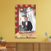 Halloween GreetingMan und Ghost Leinwanddruck (Insitu (Wohnzimmer))