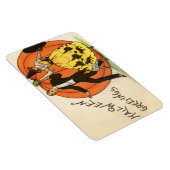 Halloween Greetings Dancing Couple Pumpkin Vintag Magnet (Rechte Seite)