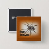 Halloween Greetings - Dolomedes tenebrosus Spider Button (Vorne & Hinten)