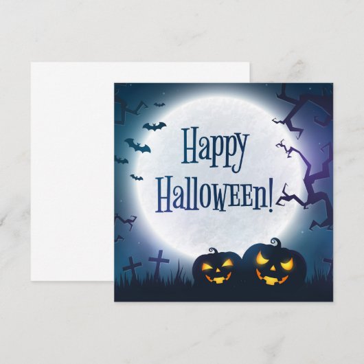 Halloween Greetings Einladung (Vorne/Hinten)