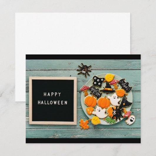 Halloween Greetings Einladung (Vorne/Hinten)