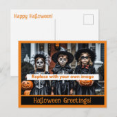 Halloween Greetings Foto Postkarten (Vorne/Hinten)