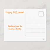 Halloween Greetings Foto Postkarten (Rückseite)
