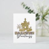Halloween Greetings - Halloween Postkarte (Stehend Vorderseite)