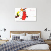 Halloween Greetings Hexe Leinwanddruck (Insitu (Schlafzimmer))