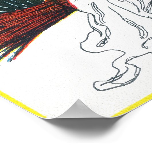 Halloween Greetings Hexe Poster (Ecke)