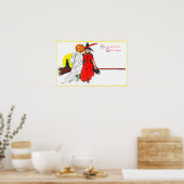 Halloween Greetings Hexe Poster (Küche)
