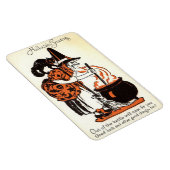 Hallowe'en Greetings Hexe und Kettle Vintag Magnet (Rechte Seite)
