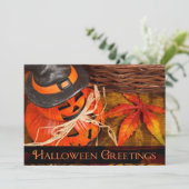 Halloween Greetings Karte (Stehend Vorderseite)
