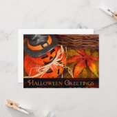 Halloween Greetings Karte (Vorderseite/Rückseite Beispiel)