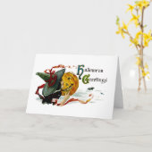 Halloween Greetings Karte (Gelbe Blume)