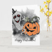 Halloween Greetings Karte (Gelbe Blume)
