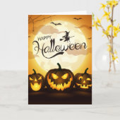 Halloween Greetings Karte (Gelbe Blume)