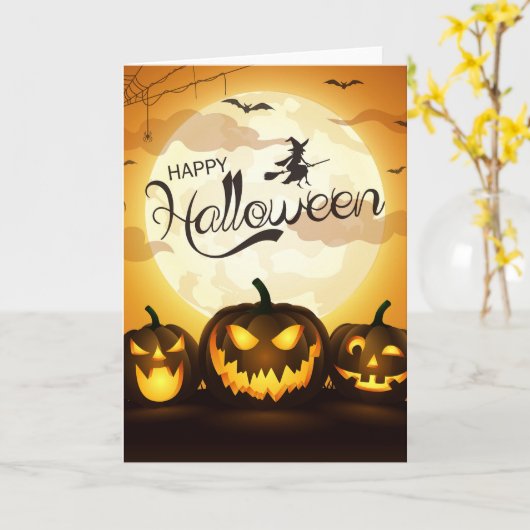 Halloween Greetings Karte (Gelbe Blume)