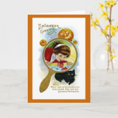 Halloween Greetings Karte (Gelbe Blume)