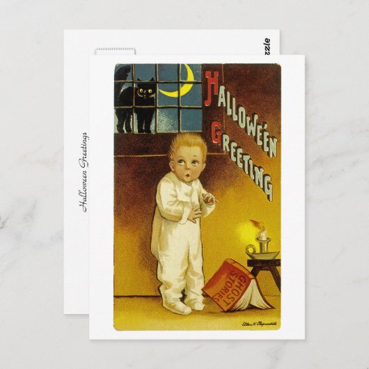 Halloween Greetings Postkarte (Vorne/Hinten)