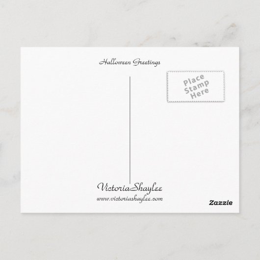 Halloween Greetings Postkarte (Rückseite)