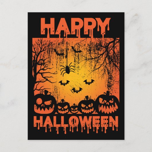 Halloween Greetings Postkarte (Vorderseite)