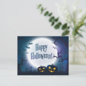 Halloween Greetings Postkarte (Stehend Vorderseite)