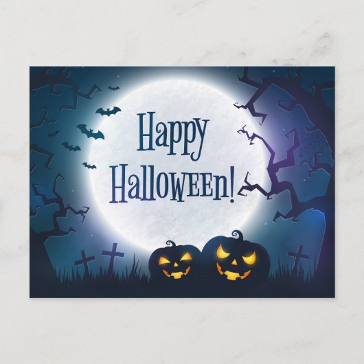 Halloween Greetings Postkarte (Vorderseite)