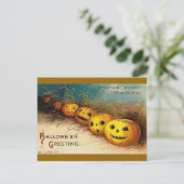 Halloween Greetings Postkarte (Stehend Vorderseite)