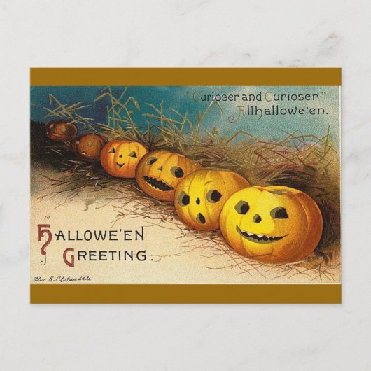 Halloween Greetings Postkarte (Vorderseite)