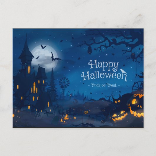 Halloween Greetings Postkarte (Vorderseite)