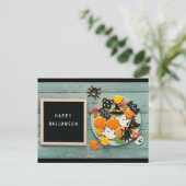 Halloween Greetings Postkarte (Stehend Vorderseite)