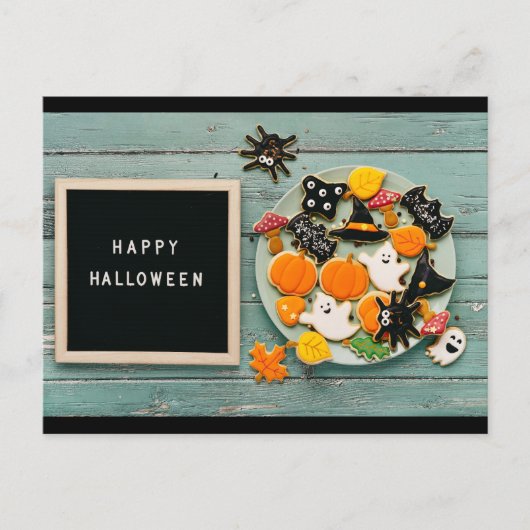 Halloween Greetings Postkarte (Vorderseite)