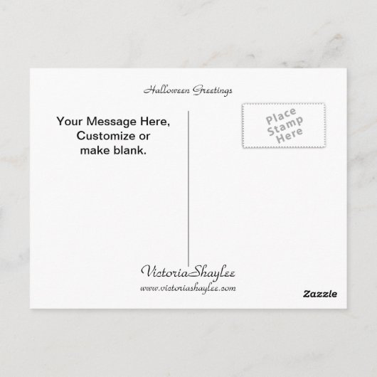 Halloween Greetings Postkarte (Rückseite)