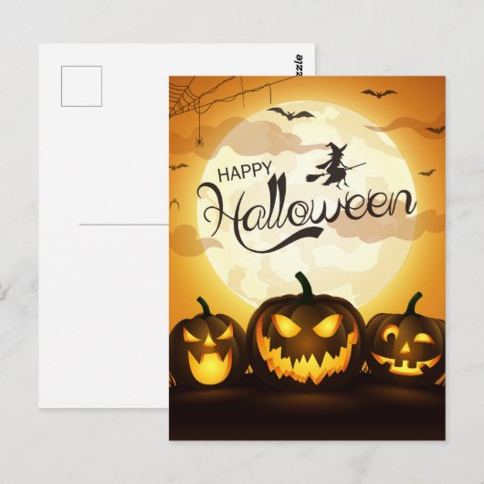 Halloween Greetings Postkarte (Vorne/Hinten)