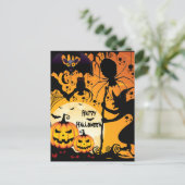 Halloween greetings_ postkarte (Stehend Vorderseite)