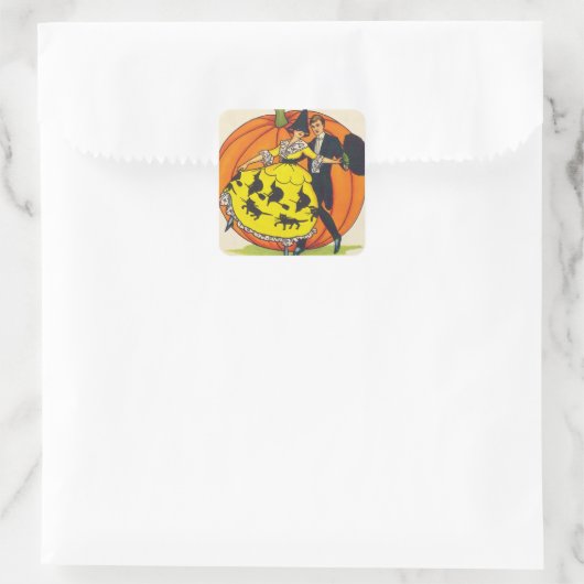 Hallowe'en Greetings Quadratischer Aufkleber (Tasche)