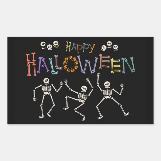 Halloween Greetings Rechteckiger Aufkleber (Vorderseite)