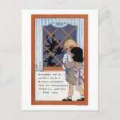 Halloween GreetingSpiders am Fenster Postkarte (Vorderseite)