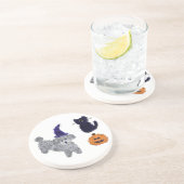 Halloween Grey Poodle #2 Untersetzer (Seite)