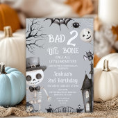 Halloween Grey Two The Bones 2. Geburtstag Einladung