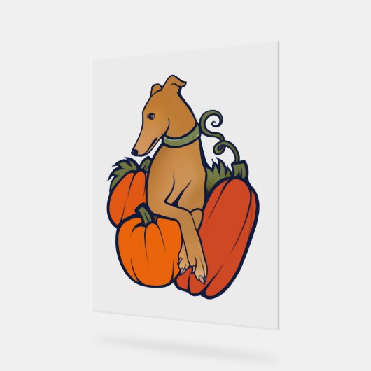 Halloween Greyhound Acrylschild (Winkel)