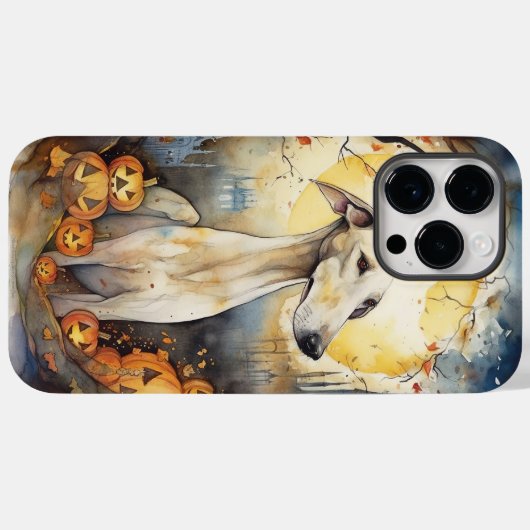 Halloween Greyhound mit Pumpkins Beängstigend Case-Mate iPhone Hülle (Rückseite (Horizontal))