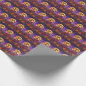 Halloween Greyhound Mountain Vampire Pumpkins Geschenkpapier (Ecke)