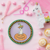 Halloween Greyhound Paper Plate Pappteller (Party)